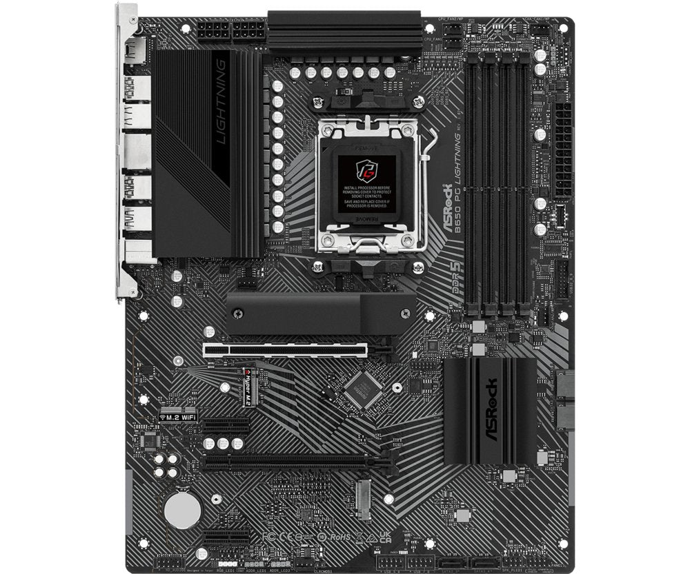 Asrock B650 PG Lightning | Socket AM5 | AMD B650 | 4xDDR5 | ATX | Moederbord - Matmuis - Matmuis